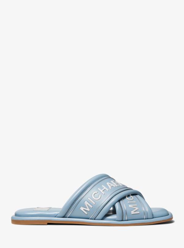 Damske Slapky Michael Kors Gideon Embellished Faux Leather Námornícka Modrá - Topanky Michael Kors Outlet | QXMGD-3850